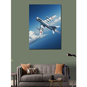 Kanvas Tablo Retro Savaş Uçağı 70x100 cm