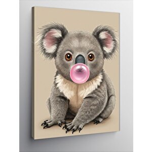 Kanvas Tablo Sakız Çiğneyen Koala 100x140 cm