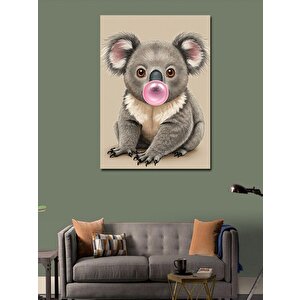 Kanvas Tablo Sakız Çiğneyen Koala 100x140 cm