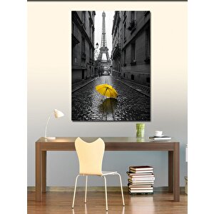 Kanvas Tablo Paris Ve Sarı Şemsiye 100x140 cm