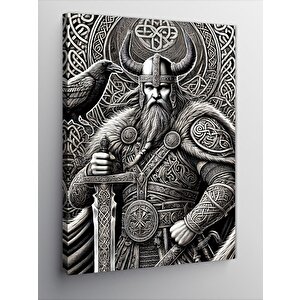 Kanvas Tablo Viking Savaşçı Portresi 100x140 cm