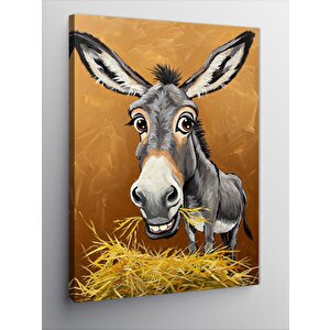 Kanvas Tablo Şaşkın Eşek 100x140 cm