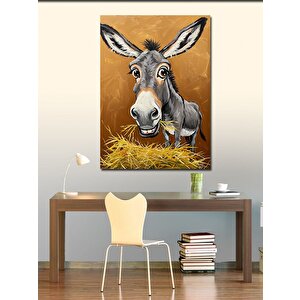 Kanvas Tablo Şaşkın Eşek 100x140 cm