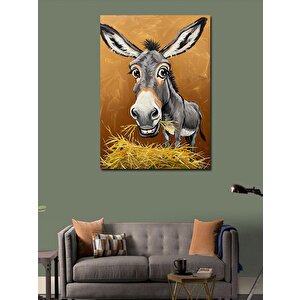 Kanvas Tablo Şaşkın Eşek 100x140 cm