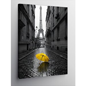 Kanvas Tablo Paris Ve Sarı Şemsiye 50x70 cm