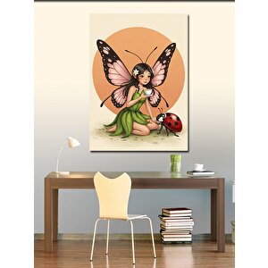 Kanvas Tablo Peri Ve Uğur Böceği 50x70 cm