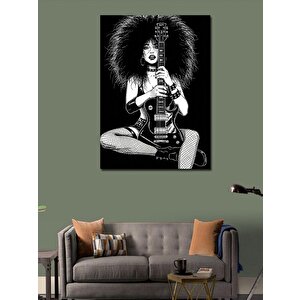 Kanvas Tablo Gitar Çalan Kadın 50x70 cm
