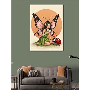 Kanvas Tablo Peri Ve Uğur Böceği 100x140 cm