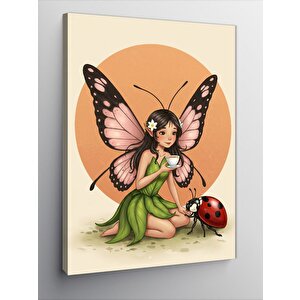 Kanvas Tablo Peri Ve Uğur Böceği 70x100 cm