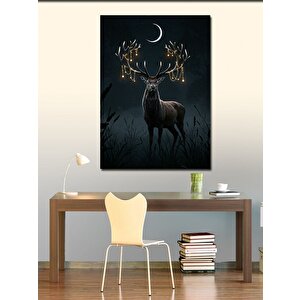 Kanvas Tablo Ayışığında Geyik Silüeti 50x70 cm
