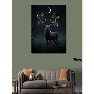 Kanvas Tablo Ayışığında Geyik Silüeti 50x70 cm