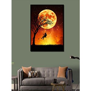 Kanvas Tablo Ayışığında Salıncak 70x100 cm