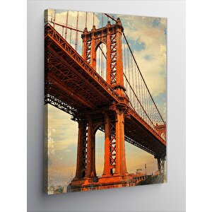 Kanvas Tablo Golden Gate Köprüsü Ve Gün Batımı 100x140 cm