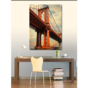 Kanvas Tablo Golden Gate Köprüsü Ve Gün Batımı 100x140 cm