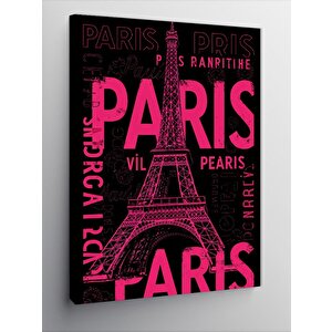 Kanvas Tablo Paris Yazılı Tasarım 50x70 cm