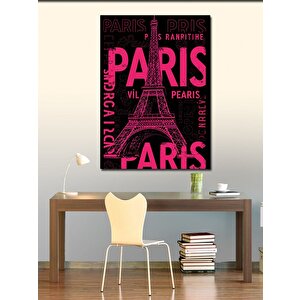 Kanvas Tablo Paris Yazılı Tasarım 50x70 cm