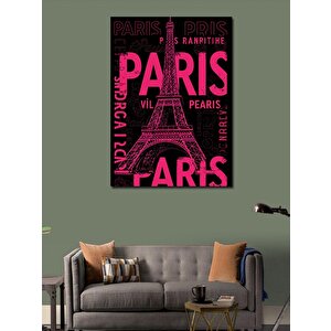Kanvas Tablo Paris Yazılı Tasarım 50x70 cm