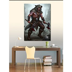 Kanvas Tablo Savaşçı Adam Figürü 50x70 cm