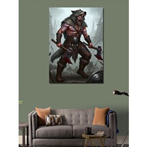 Kanvas Tablo Savaşçı Adam Figürü 50x70 cm