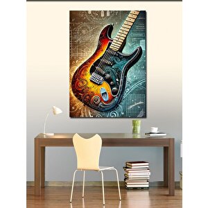 Kanvas Tablo Elektrik Gitar Detayı 70x100 cm