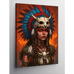 Kanvas Tablo Kızılderili Savaşçı 70x100 cm