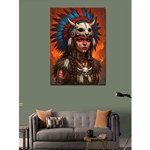 Kanvas Tablo Kızılderili Savaşçı 70x100 cm