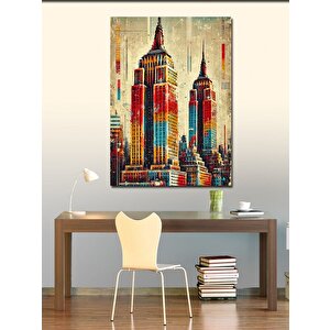 Kanvas Tablo New York Silüeti Ve Modern Çizgiler 50x70 cm