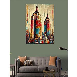 Kanvas Tablo New York Silüeti Ve Modern Çizgiler 50x70 cm
