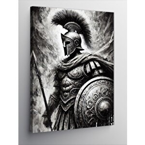 Kanvas Tablo Spartalı Savaşçı Motifi 100x140 cm