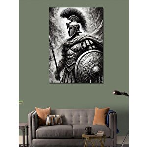 Kanvas Tablo Spartalı Savaşçı Motifi 100x140 cm