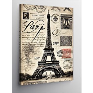 Kanvas Tablo Paris Kartpostalı Çizimi 70x100 cm