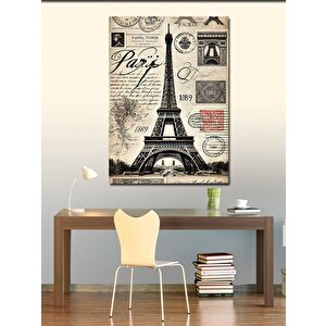 Kanvas Tablo Paris Kartpostalı Çizimi 70x100 cm