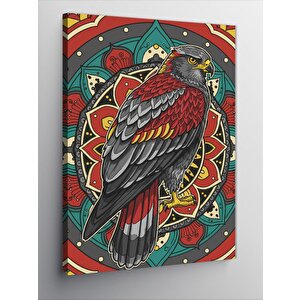 Kanvas Tablo Mandala Ve Renkli Kuş 50x70 cm