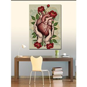 Kanvas Tablo Gül Tutan Eller Ve Zarafet 100x140 cm