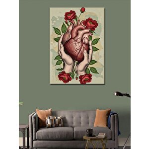 Kanvas Tablo Gül Tutan Eller Ve Zarafet 100x140 cm
