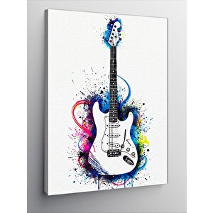 Kanvas Tablo Çizgi Sanatı Gitar 70x100 cm