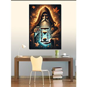 Kanvas Tablo Kum Saati Ve Büyücünün Zamanı 70x100 cm