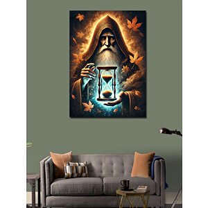 Kanvas Tablo Kum Saati Ve Büyücünün Zamanı 70x100 cm