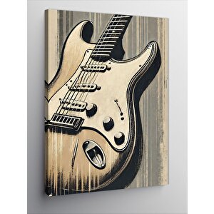 Kanvas Tablo Klasik Elektro Gitar 100x140 cm