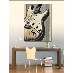 Kanvas Tablo Klasik Elektro Gitar 100x140 cm