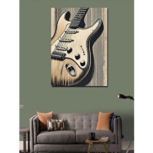 Kanvas Tablo Klasik Elektro Gitar 100x140 cm