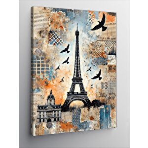Kanvas Tablo Eiffel Kulesi Ve Paris Teması 100x140 cm