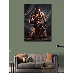 Kanvas Tablo Kılıçlı Savaşçı Erkek 70x100 cm