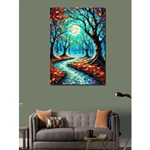 Kanvas Tablo Ayışığında Orman Yolu 100x140 cm