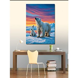 Kanvas Tablo Kutup Ayıları Manzarası 50x70 cm