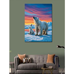 Kanvas Tablo Kutup Ayıları Manzarası 70x100 cm