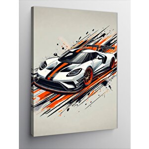 Kanvas Tablo Yarış Arabası Çizimi 50x70 cm