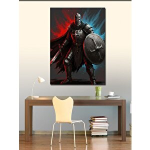 Kanvas Tablo Kılıçlı Ve Zırhlı Şövalye 50x70 cm