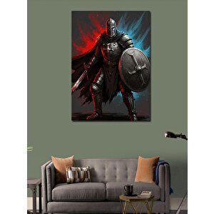 Kanvas Tablo Kılıçlı Ve Zırhlı Şövalye 50x70 cm