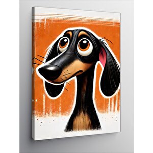 Kanvas Tablo Sevimli Köpek Portresi 70x100 cm